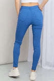 YMI Jeanswear Kate Hyper-Stretch Mid-Rise Skinny Jeans in Electric Blue