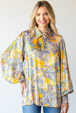 First Love Floral Lantern Sleeve Blouse